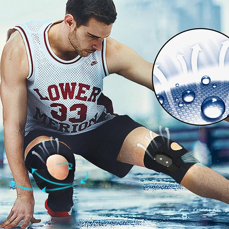 🦵💪 Állítható acél támaszos térdvédő – Csillapító párnákkal, két biztonsági pánttal, ergonomikus kialakítással! 🛡️✨