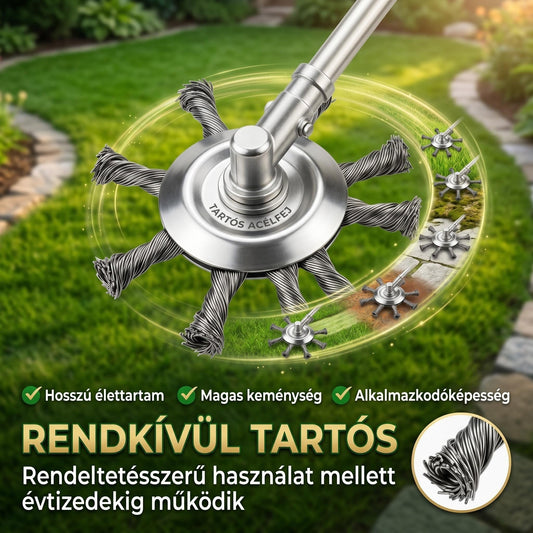 🔥🎁1+1 ingyenes🌿⚡6-fejes sodrott acél drót fűnyíró fej⚙️ A kert csodafegyvere minden terepen!
