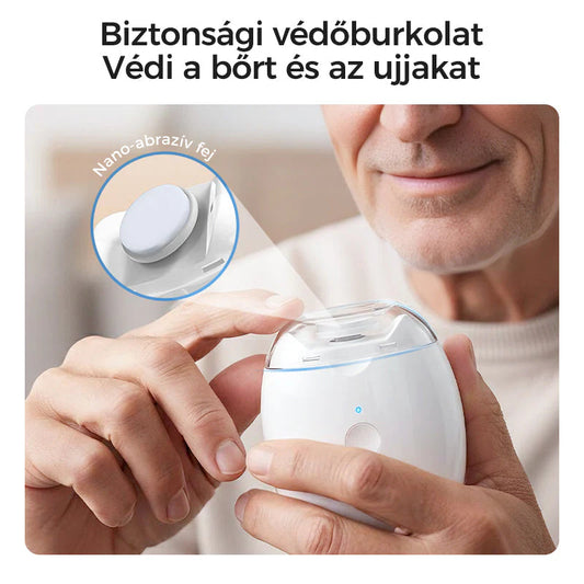 🔥🎁2+2 ingyenes😜50% árcsökkentés💅 Automatikus körömreszelő LED fénnyel🔋 Újratölthető elektromos körömápoló – Csendes, 360° sima reszelés gyerekeknek is!