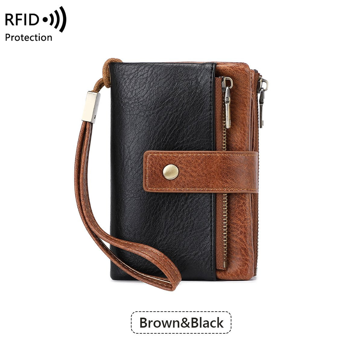 💼 Kétszínű PU bőr pénztárca🔒 RFID védett női pénztárca – Adatvédelem és elegancia egyben!