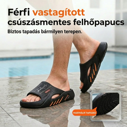 🎉2026-os nyári újdonságok🔥Csúszásmentes Vastag Talpú Felhő Papucsok Férfiaknak 🏖️🌊