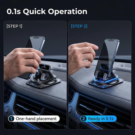 🎁1+1 INGYEN (2 db)🚗📱 Csúszásmentes autós telefontartó – 360° forgatható univerzális tartó!