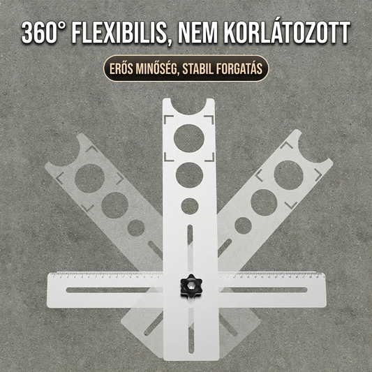 🔥1+1 ingyenes🎉Bestseller akció🔩 Csempéfúró pozicionáló eszköz📏 Többfűrás mérőeszköz 360°-ban állítható – Profi és barkácsolók számára!