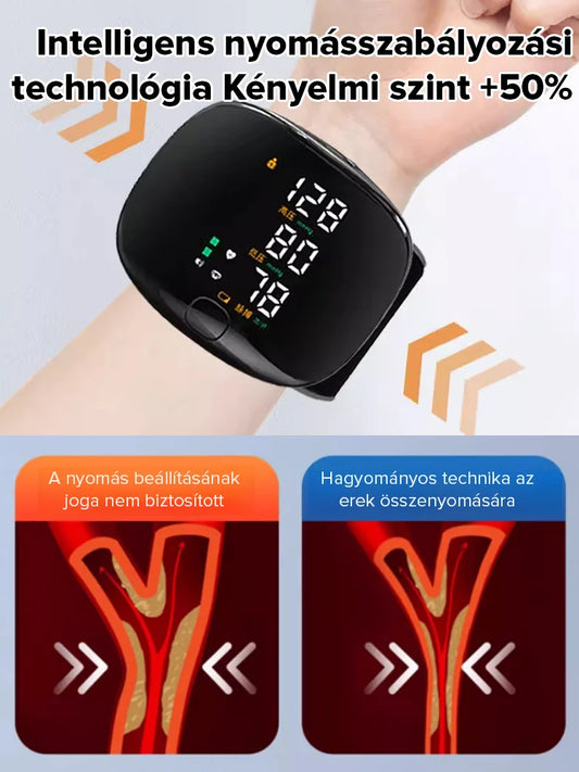🔥🎁Ingyenes ajándék-Vércukorszint-Ellenőrző🩺❤️ Csukló vévnyomásmérő: Pontos, egyszerű, nem kell levetkőzni!