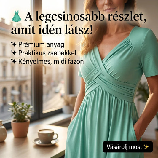 📿Ingyenes rózsa nyaklánc👗💖 Szív alakú nyakkivágású ruha – Prémium légáteresztő keverék, ráncálló utazási alapdarab! ✨🌿