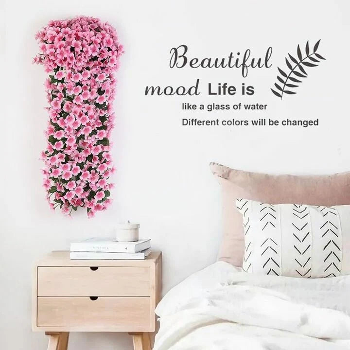 🎁 Tökéletes ajándék minden alkalomra🌸 Függő mű orchidea csokor – Élethű, tartós és romantikus dekoráció!