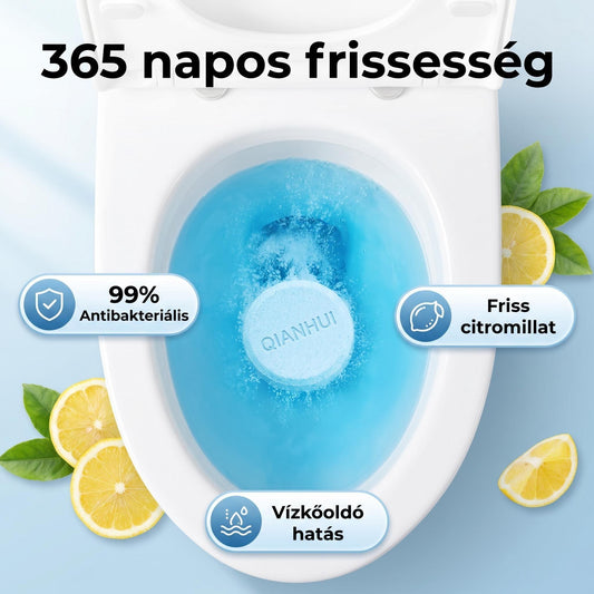 🎁🔥12+4 ingyenes🚽 Citromillatú WC-tisztító tabletták✨ Makacs foltok nélkül, hosszú távú frissesség a fürdőszobában!