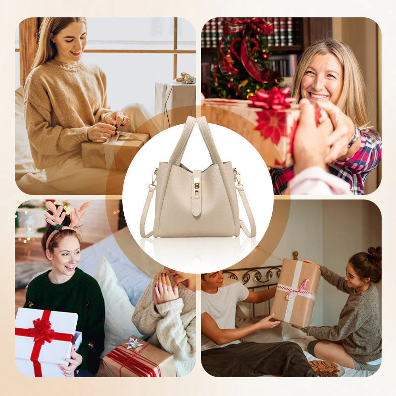 😜40% árcsökkentés 👜 Prémium vödrös kézitáska✨ Nagy kapacitású női műbőr táska – Állítható pánt, egyedi stílus minden alkalomra!