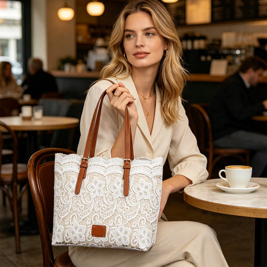 🔝 Legnépszerűbb termékek👛 Elegáns fehér csipkés táska – Stílus és praktikum egyben✨Mindennapokra és külön alkalmakra!