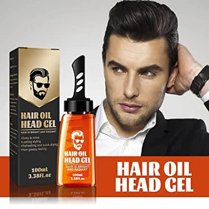 🔥🔥1+2 ingyenes💈2 az 1-ben férfi hajformázó szett 🌿Természetes argánolajos hajgél – Nem zsíros, nem ragad, egész nap friss frizura!