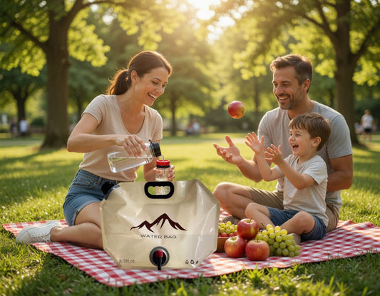 💧 IDŐKORLÁTOS 50% KEDVEZMÉNY! 🏕️ Összecsukható kültéri víztartály – 8 literes űrtartalom, csap, összecsukható 🌲