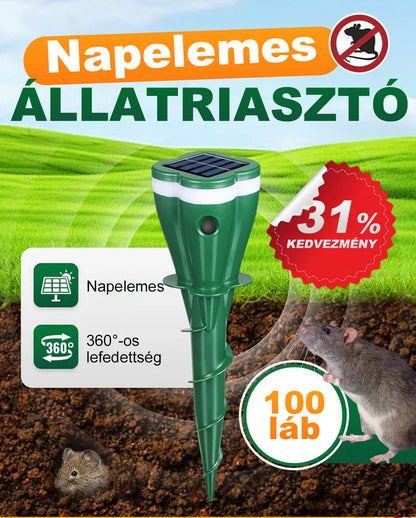 🎁1+1 INGYEN (2 db) 🐹 Napenergiás vakondriasztó🌱 Csendes elektronikus riasztó – Védje meg kertjét a földalatti kártevőktől!