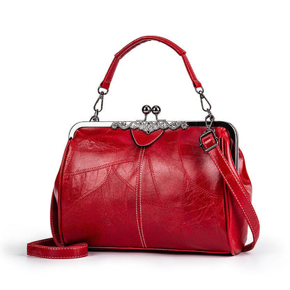 🥇👍Kiváló minőség, sok pozitív értékelés👜 Vintage növényi cserzésű PU táska – Fekete titánkeretes, sokféle hordásmód✨