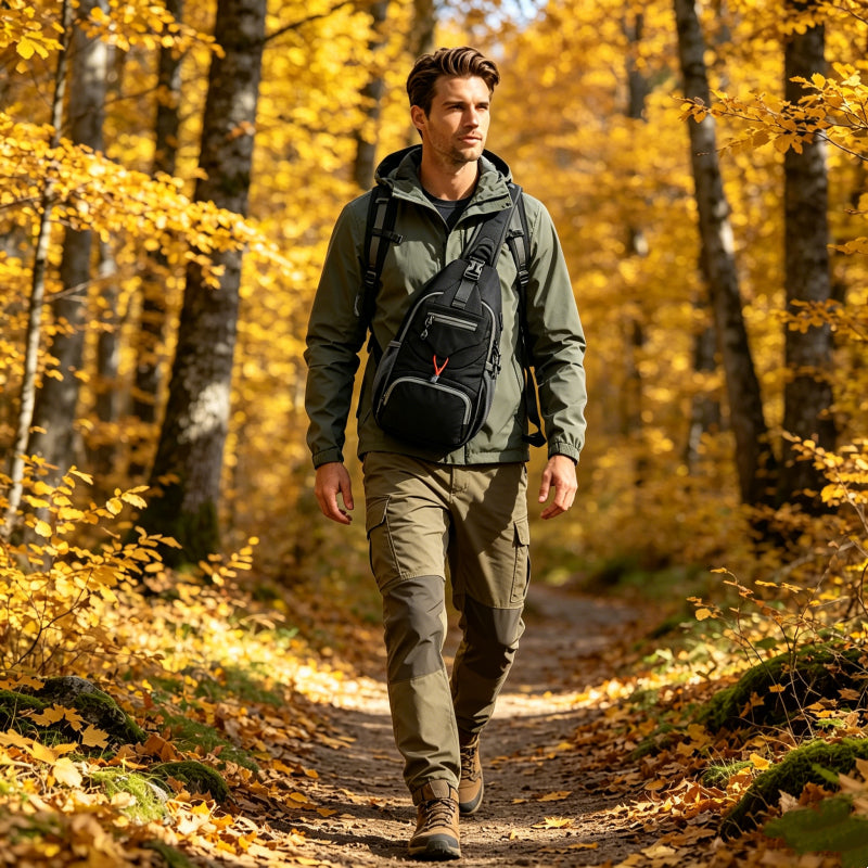 🎒 Férfi outdoor válltáska💧 Vízálló Oxford táska – Több zsebbel ellátott, rendezett tárolás kirándulásokhoz！