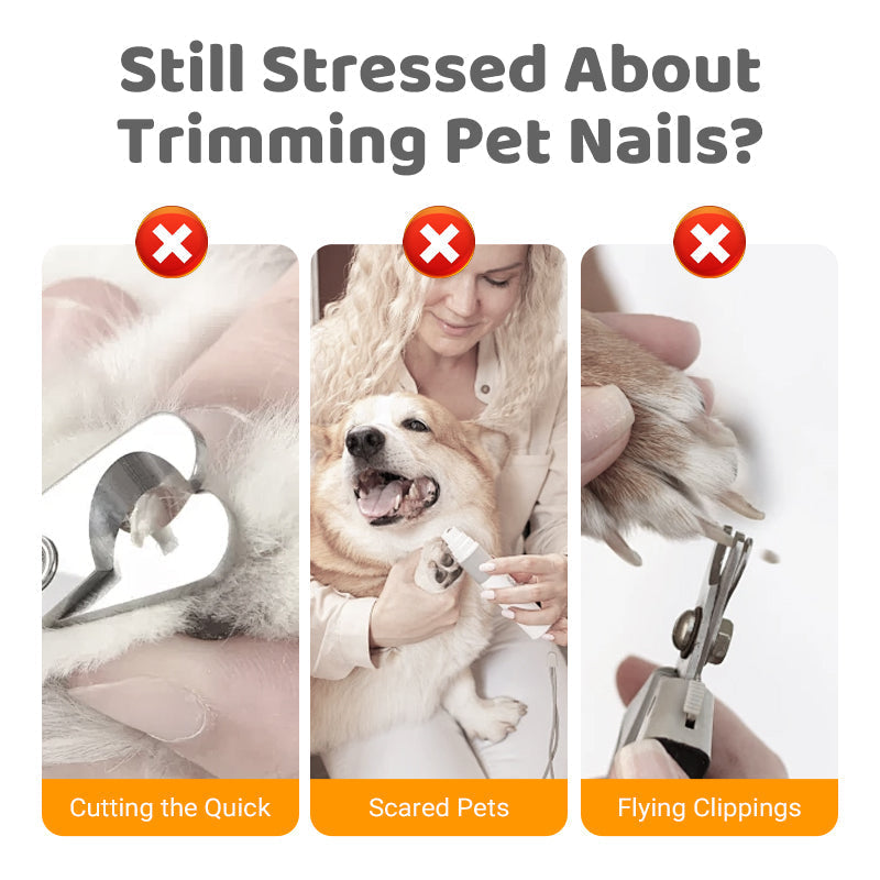 🐾 Stresszmentes körömápolás – Ergonomikus fa nyél + cserélhető csiszolópádok – 😌Kutyáknak, macskáknak egyaránt！