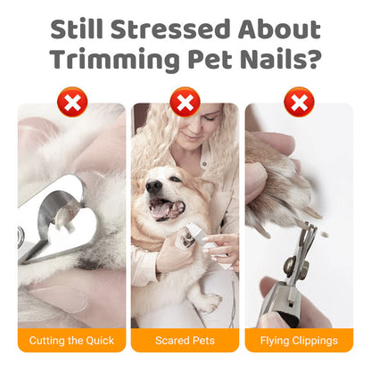🐾 Stresszmentes körömápolás – Ergonomikus fa nyél + cserélhető csiszolópádok – 😌Kutyáknak, macskáknak egyaránt！