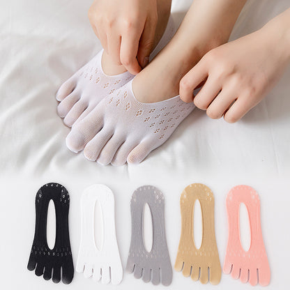 🔥🔥8 pár+2 pár ingyenes🌸💨 Láthatatlan, légáteresztő zokni🧦✨ Német minőségű bársony ötujjú zokni: 24 órás fájdalommentes lábajánlat!