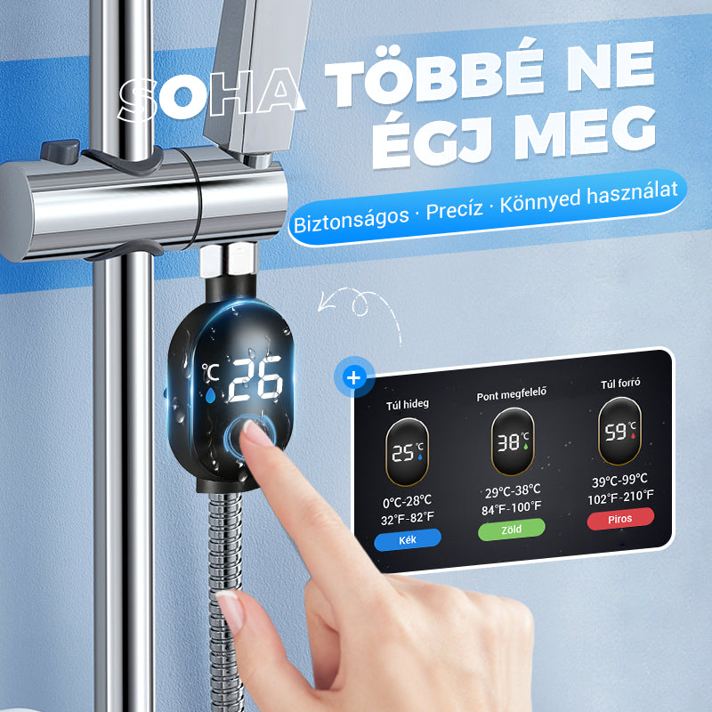 🔥🔥2+2 ingyenes🚿💡 Zuhany hőmérséklet kijelző – valós idejű vízfigyelés, égési sérülések ellen!🌡️✅ Vízforrás hőmérő – intelligens LED kijelző, biztonságos fürdés a családnak!