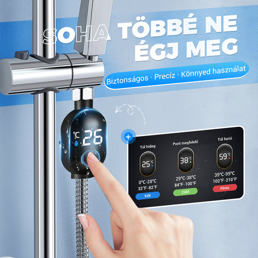 🔥🔥2+2 ingyenes🚿💡 Zuhany hőmérséklet kijelző – valós idejű vízfigyelés, égési sérülések ellen!🌡️✅ Vízforrás hőmérő – intelligens LED kijelző, biztonságos fürdés a családnak!