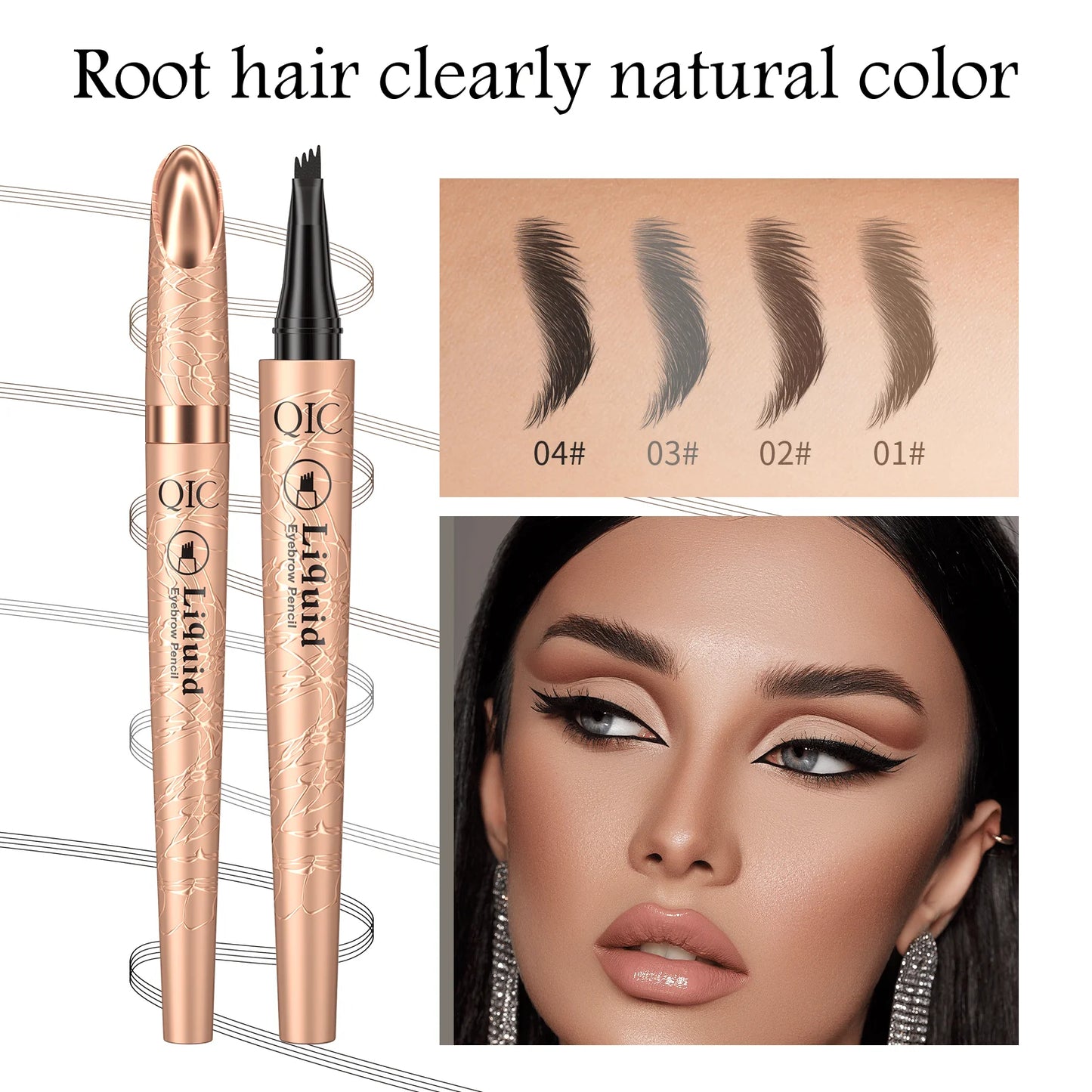 🔥1 vásárol 1 ingyen kap🖌️3D Microblading szemceruza – 4 villás hegy + 24 órás vízállóság!