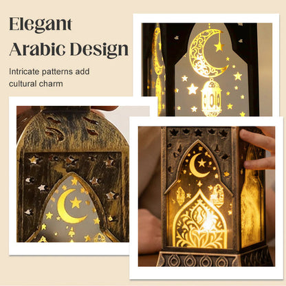 【🔥1 + 1 ingyenes】LED ramadáni lámpás dekorációk🕌 Arab stílusú LED dekorációs lámpa – Hold és csillag minták, meleg LED fény!