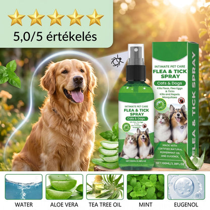 📣🔥1+1 ingyenes🐕🌿 100%-ban természetes bolha- és kullancsirtó spray – Biztonságos kutyáknak és macskáknak! 🐱✨