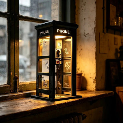 🔥🔝 Legnépszerűbb termékek📞 Urban Noir telefonfülke lámpa – Retro elegancia kortárs utcai művészettel🎁🌆