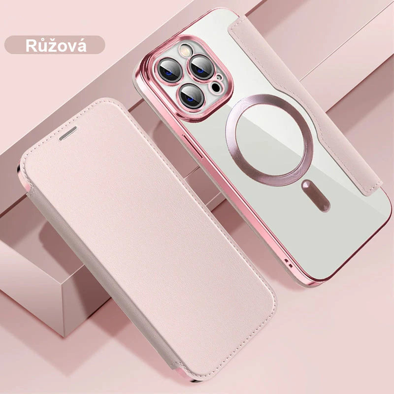 😜30% árcsökkentés📱2026 Bőrhatású flip tok iPhone-hoz – mágneses + kártyatartó!