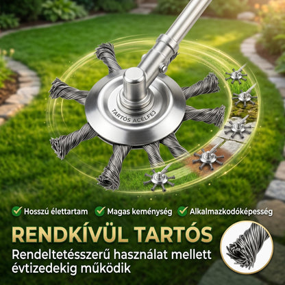 🔥🎁1+1 ingyenes🌿⚡6-fejes sodrott acél drót fűnyíró fej⚙️ A kert csodafegyvere minden terepen!