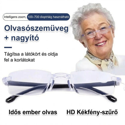 🎁Ingyenes ajándék szemüvegtok👵💯 Presbiópia elleni HD olvasószemüveg – Kékfény-szűrővel, 100-700 dioptriáig!