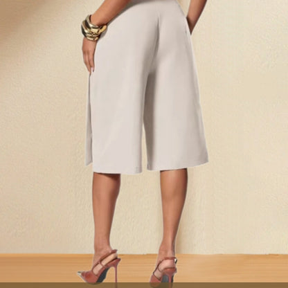 👗 Szoknyahatású culotte nadrág – Karcsúsító magas derék + laza bő szár🌿 Lélegző spandex keverék！