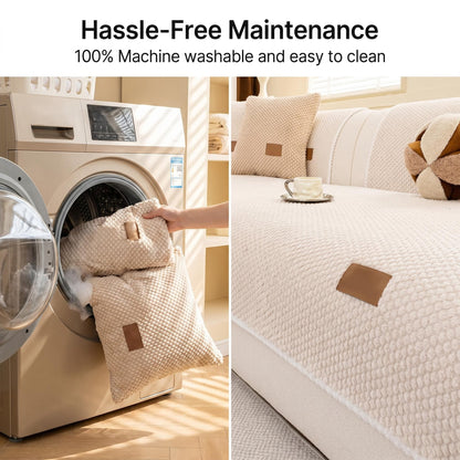 🛋️ Rendkívül puha és vastag kanapéhuzat – Csúszásgátló hátoldallal🐶 Strapabíró védelem a mindennapokra – Háziállatbarát, karcolásálló！