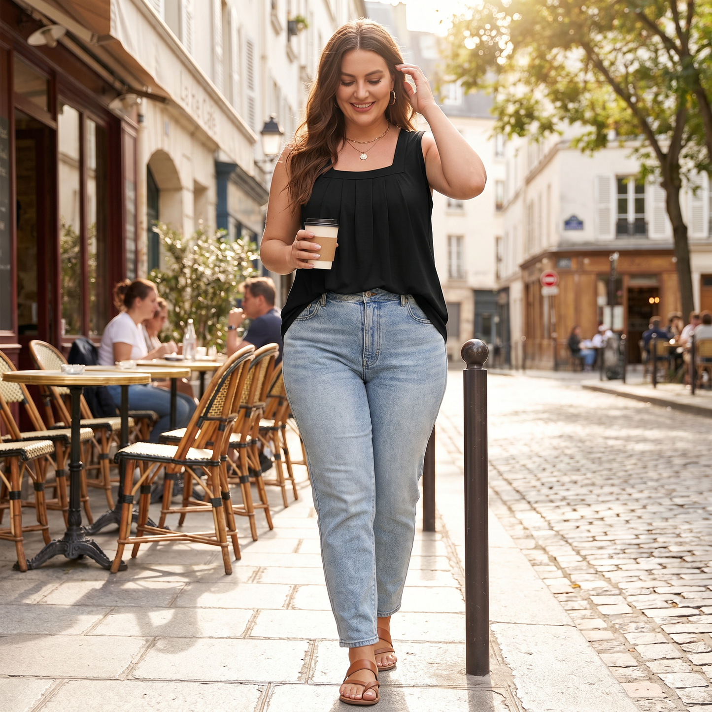 🎁Ingyenes gyönyörű nyaklánc🌸👗 Boho virágmintás pántos felső – Oldalhasítékkal, 8 színben, S–3XL-ig! 💃✨