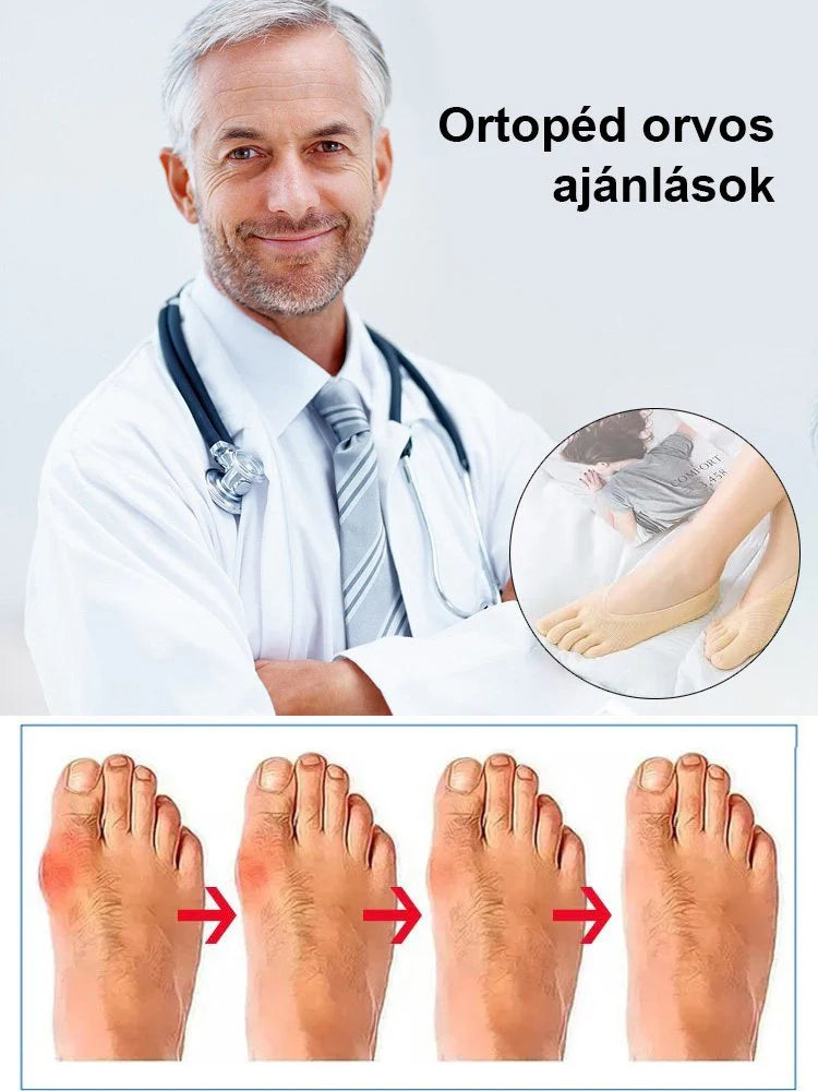 🔥🔥8 pár+2 pár ingyenes🌸💨 Láthatatlan, légáteresztő zokni🧦✨ Német minőségű bársony ötujjú zokni: 24 órás fájdalommentes lábajánlat!