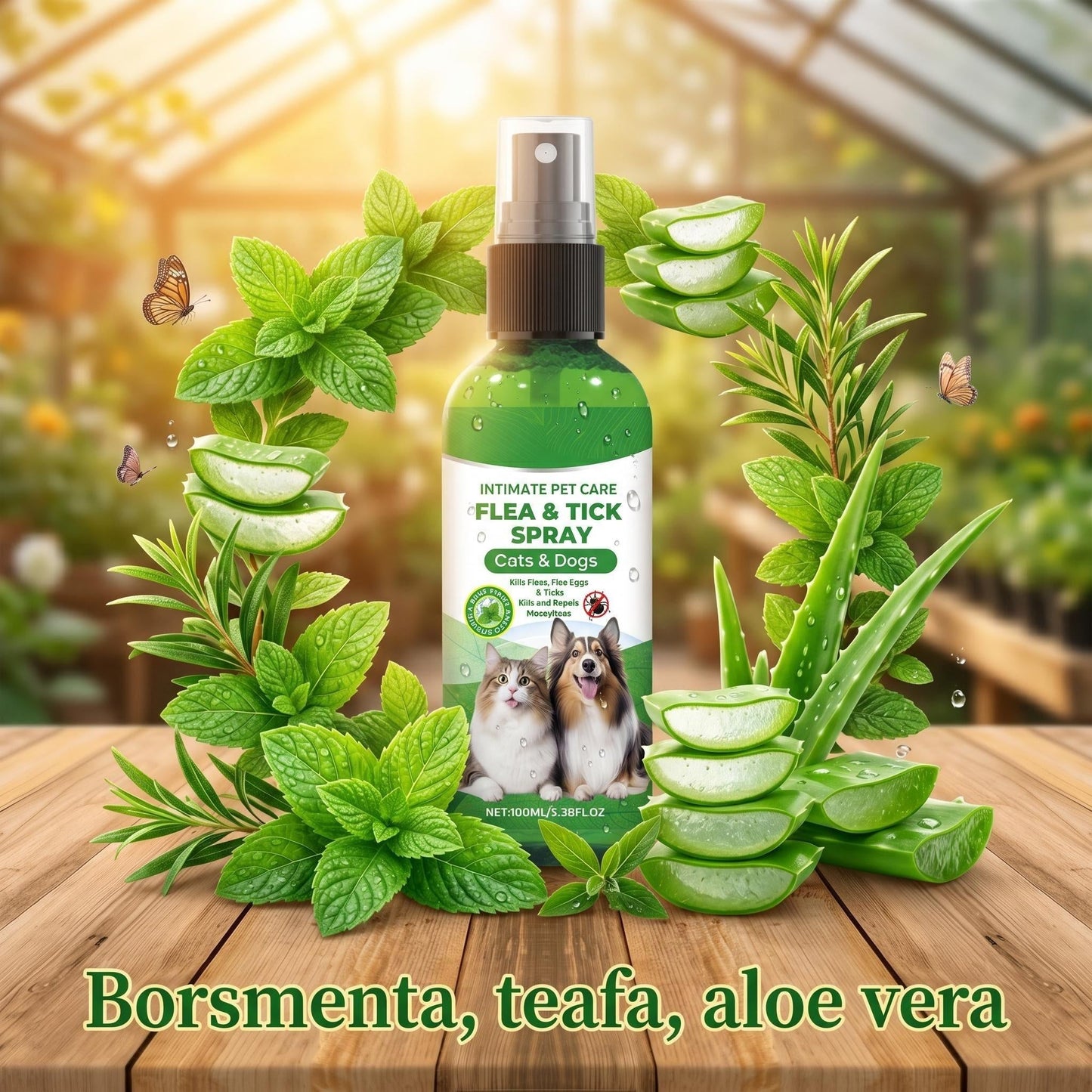 📣🔥1+1 ingyenes🐕🌿 100%-ban természetes bolha- és kullancsirtó spray – Biztonságos kutyáknak és macskáknak! 🐱✨