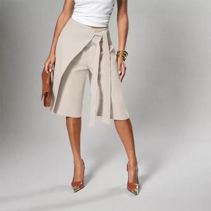 👗 Szoknyahatású culotte nadrág – Karcsúsító magas derék + laza bő szár🌿 Lélegző spandex keverék！