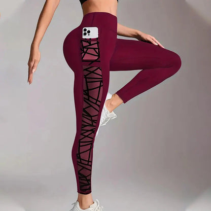 🥇👍Kiváló minőség, sok pozitív értékelés🧘 Kényelmes jóg nadrág oldalzsebekkel💖 Szívmintás hálós leggings – Magas derékú, fenékformáló sport nadrág!