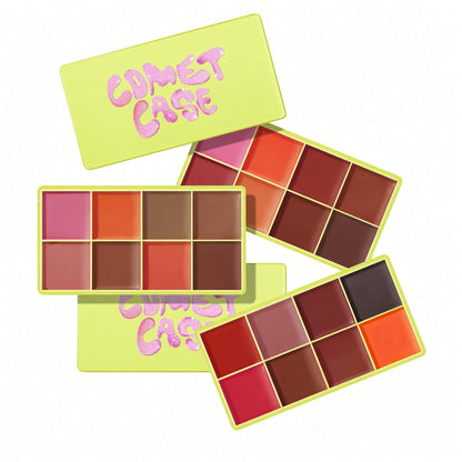 🎨✨ 8 színű sokoldalú arcpirosító paletta – Krémes, selymes textúra, vízálló, pirosítóként, kontúrozóként és highlighterként is! 💄💖