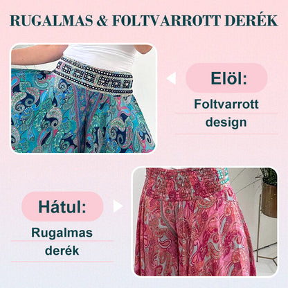 💥🎉50% árcsökkentés🌺✨ Etno stílusú szövött nadrág – gardróbod új kedvence!👖💐 Kényelmes, rugalmas derékpántos nadrág – nyári napokra és kirándulásokhoz!