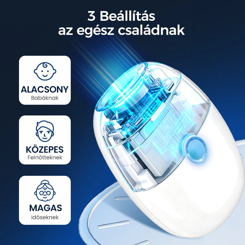 🔥🎁2+2 ingyenes😜50% árcsökkentés💅 Automatikus körömreszelő LED fénnyel🔋 Újratölthető elektromos körömápoló – Csendes, 360° sima reszelés gyerekeknek is!