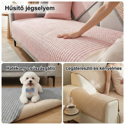 🔥🔝 Legnépszerűbb termékek❄️✨ Nyári hűsítő kanapéhüzet🧊🛋️ Jégselyem kanapévédő – egész család számára, egész napos hűvös érzés!