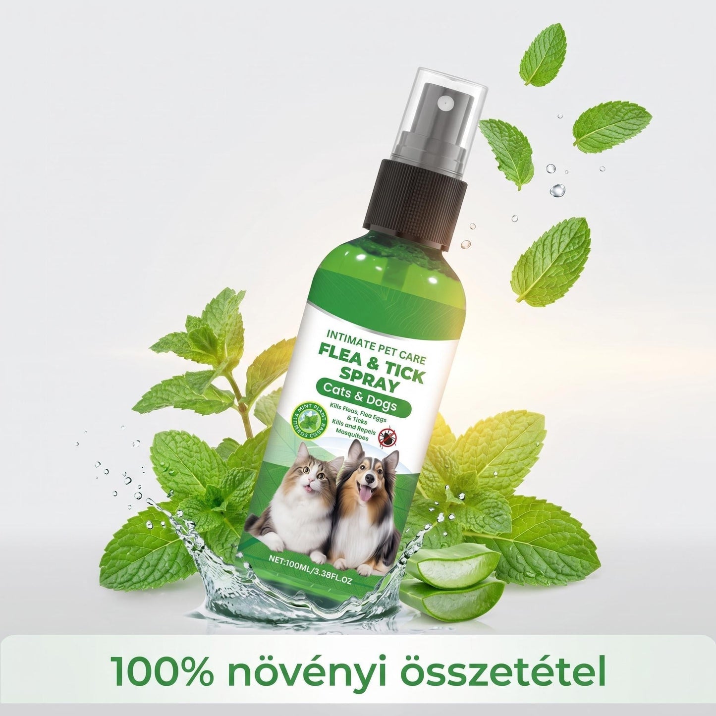 📣🔥1+1 ingyenes🐕🌿 100%-ban természetes bolha- és kullancsirtó spray – Biztonságos kutyáknak és macskáknak! 🐱✨