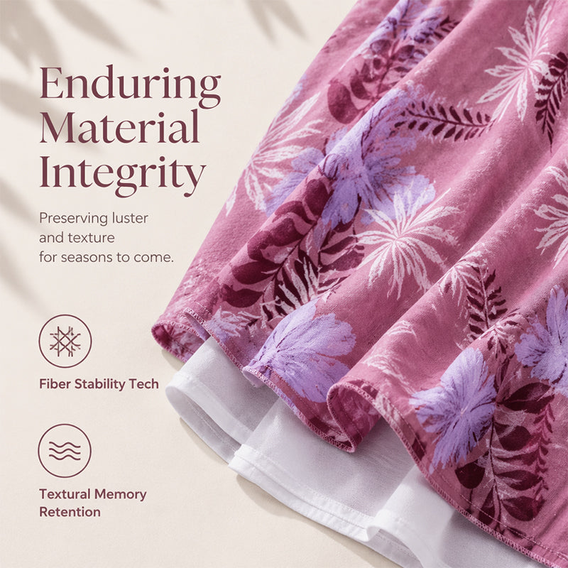 👗🌸 Trópusi virágmintás A-vonalú ruha – Karcsúsító szabás, élethű digitális nyomtatás, S–3XL-ig! ✨💃