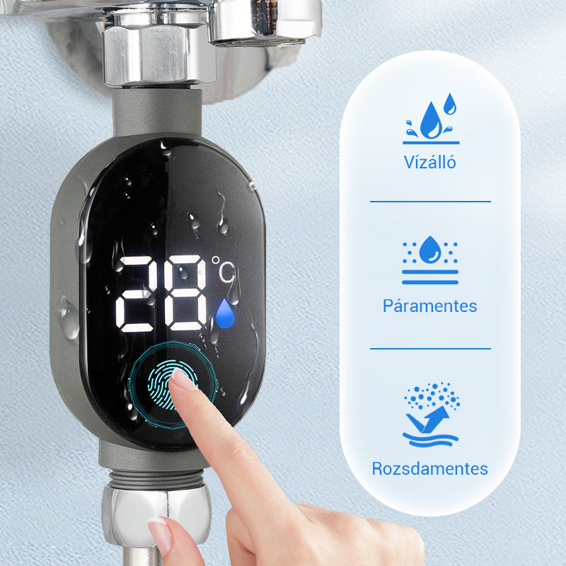 🎁🌈2+2 INGYEN🚿✅Zuhany hőmérséklet-kijelző – biztonságos fürdőzés gyerekeknek és időseknek！