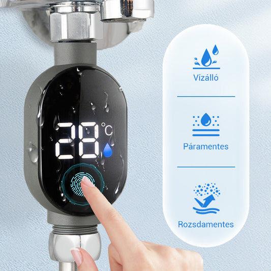 🎁🌈2+2 INGYEN🚿✅Zuhany hőmérséklet-kijelző – biztonságos fürdőzés gyerekeknek és időseknek！