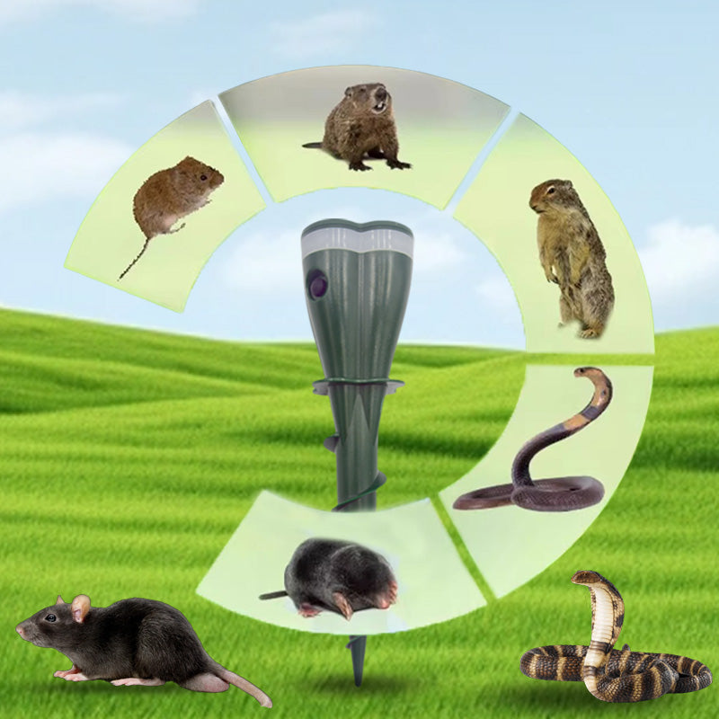 🎁1+1 INGYEN (2 db) 🐹 Napenergiás vakondriasztó🌱 Csendes elektronikus riasztó – Védje meg kertjét a földalatti kártevőktől!