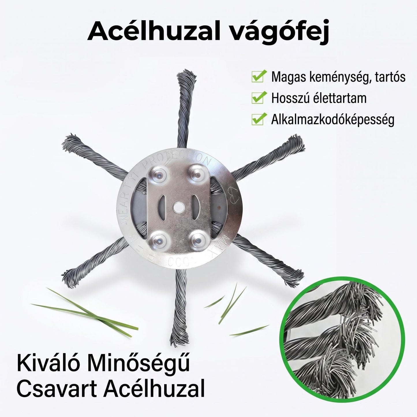 🔥🎁1+1 ingyenes🌿⚡6-fejes sodrott acél drót fűnyíró fej⚙️ A kert csodafegyvere minden terepen!