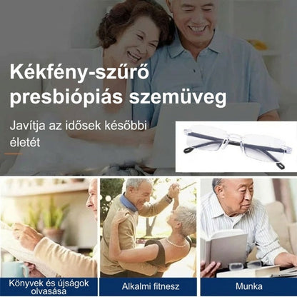 🎁Ingyenes ajándék szemüvegtok👵💯 Presbiópia elleni HD olvasószemüveg – Kékfény-szűrővel, 100-700 dioptriáig!