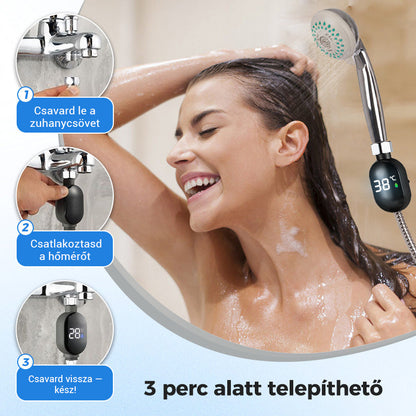 🔥🔥2+2 ingyenes🚿💡 Zuhany hőmérséklet kijelző – valós idejű vízfigyelés, égési sérülések ellen!🌡️✅ Vízforrás hőmérő – intelligens LED kijelző, biztonságos fürdés a családnak!