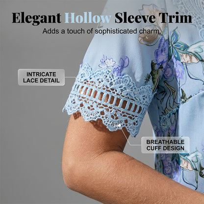 👚🌸 Elegáns csipkevirágos blúz – Kivágott nyakkivágással, könnyű és légáteresztő, 13 színben! ✨💫